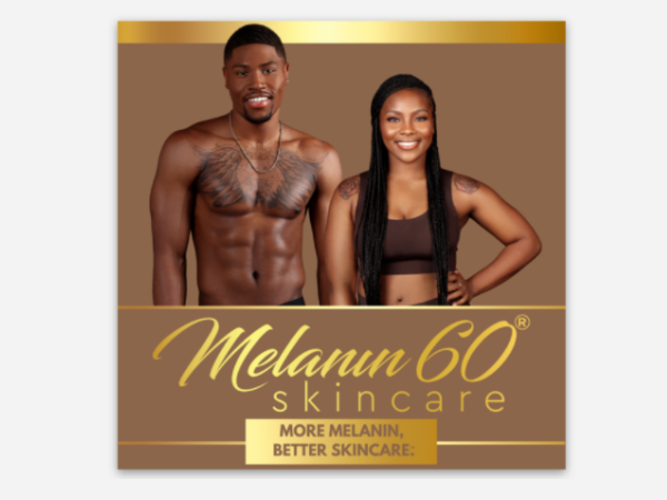Melanin60 Skincare Square Stickers